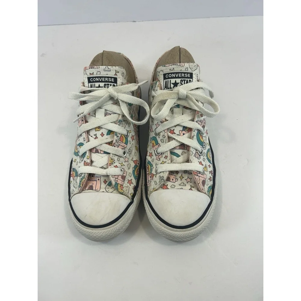Converse All star Chuck Taylor Youth Shoes Rainbow Castles Low Top Sz 3